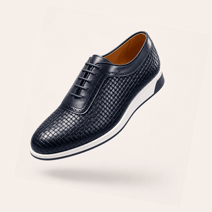 Derbies Tressées Élégance Marine