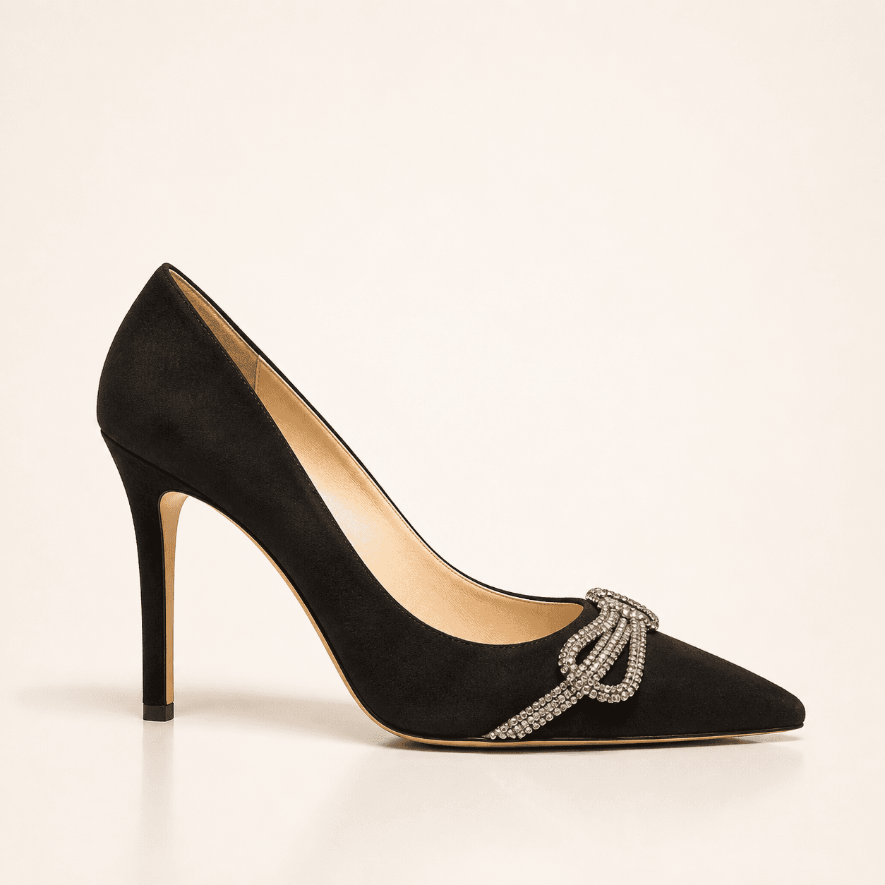 Escarpin Élégance Noire Cristal