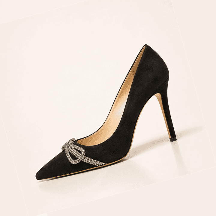 Escarpin Élégance Noire Cristal