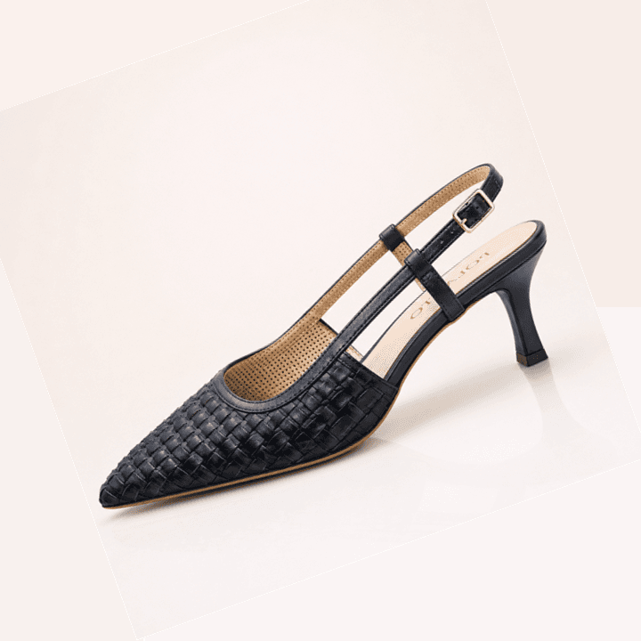 Escarpin Tressé Élégance Noire