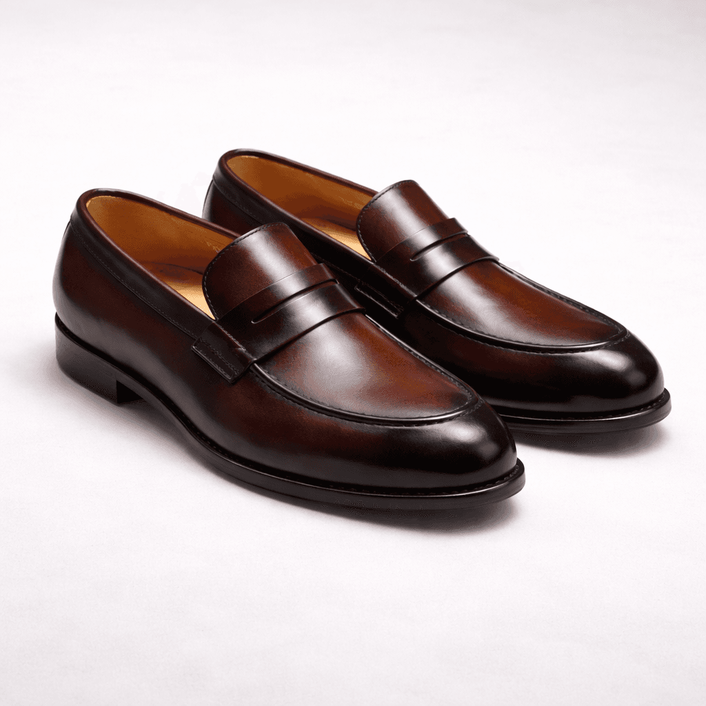 Mocassin Penny Loafer Homme – Marron Foncé