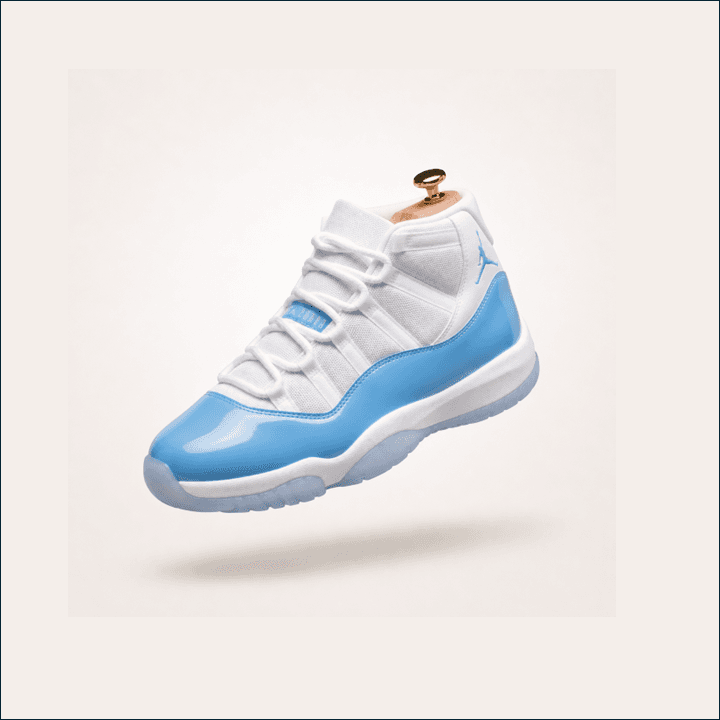 Sneakers Montantes Blanc & Bleu – Style Sport Chic