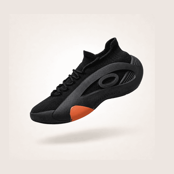 Sneakers Sport Premium Noir & Orange